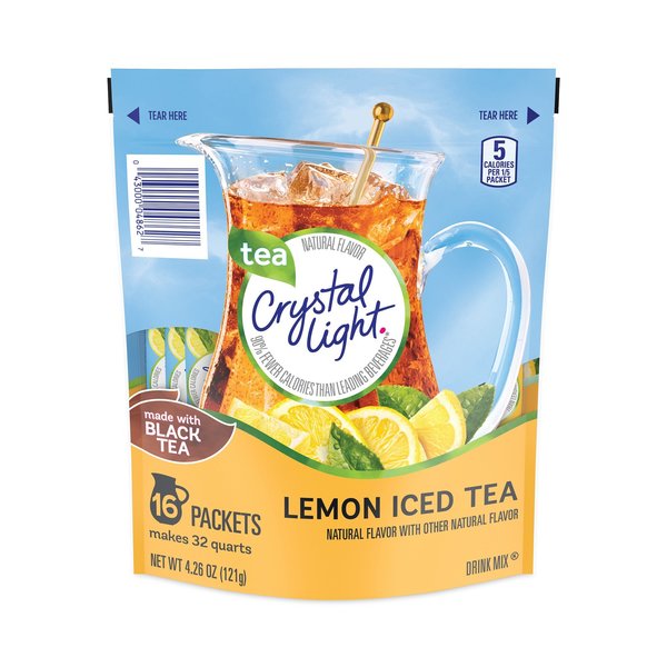 Crystal Light Flavored Drink Mix Pitcher Packs, Iced Tea, 0.14 oz Packets, 16PK 28818